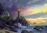 Thomas Kinkade Rock Of Salvation painting